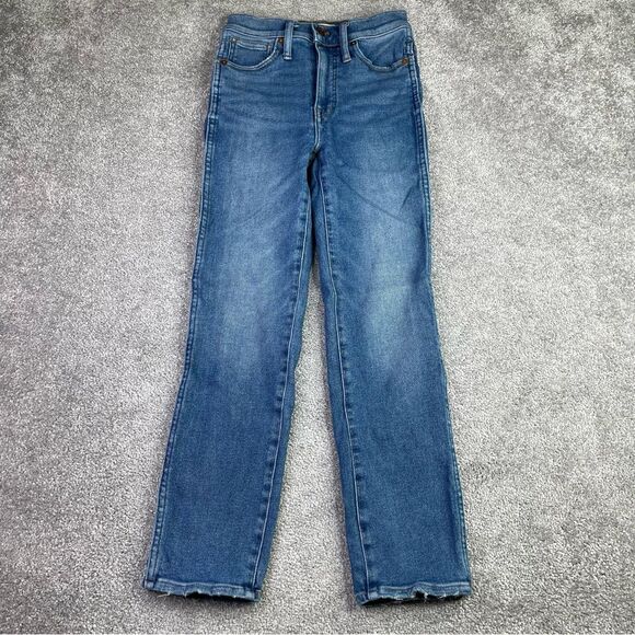 Madewell Denim - Madewell Stovepipe Jeans Women's 23 Blue Slim Straight Mid-Rise Medium Wash